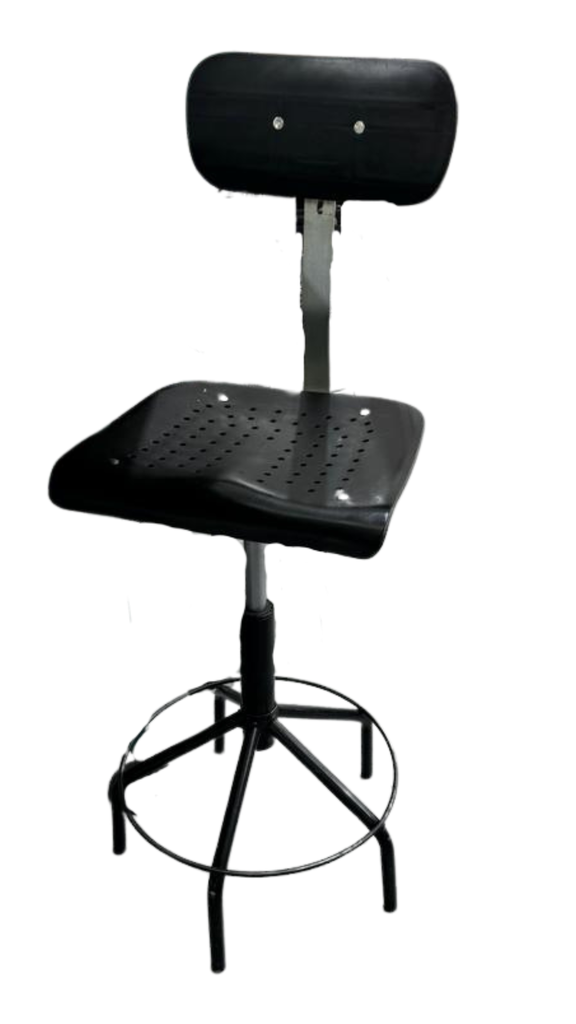 SEDIA ALTA BASE METALLO NERA + POGGIAPIEDE			