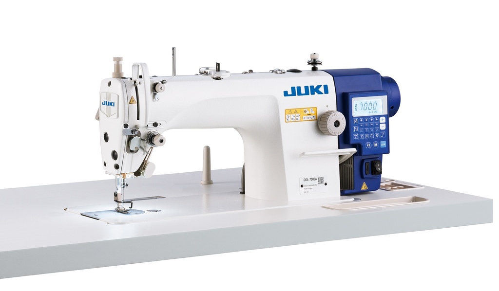 Juki DDL-7000AS7NBN Macchina lineare 1 ago, punto annodato con trasmissione diretta, rasafilo automatico serie DDL7000A e alzapiedino a ginocchiello. Per medio/leggero