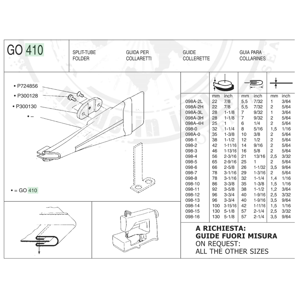 Bordatore/Guida per collaretta GO 410 098A-4H (25-6-2)