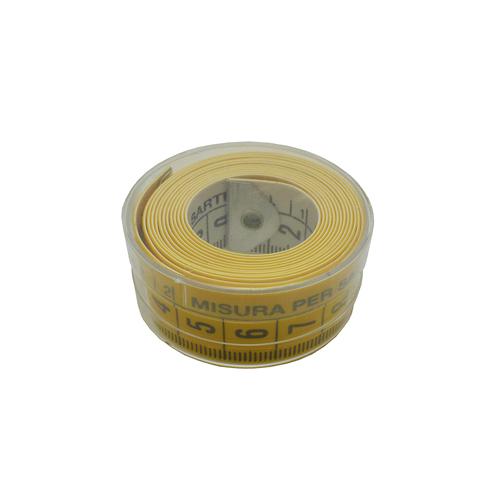 Metro in Fibra di Vetro in Scatola Trasparente, BiancoGiallo (Larghezza 20 mm) CMCM (Box 12 pcs) - (Made in Italy)