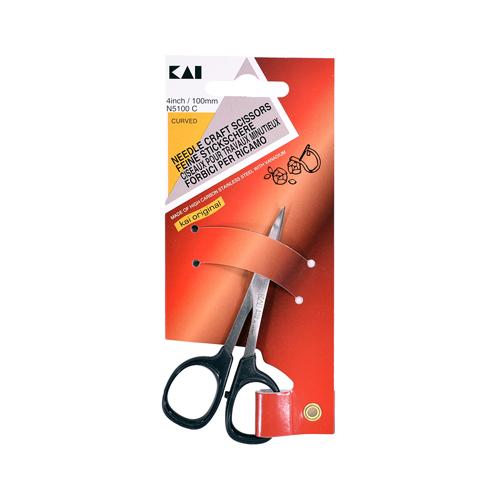 Forbici per Ricamo 4 (10 cm), Lame Curve KAI # N5100C
