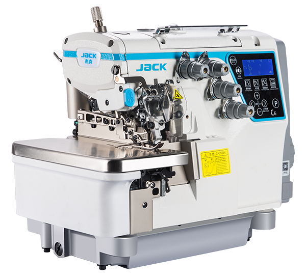 JACK C6+-4-M03/333 Tagliacuci Avanzata 2 aghi 4 Fili per medio leggero con adattamento automatico dello spessore e rasafilo. Completa di Tavola 120 cm e Sostegno regolabile