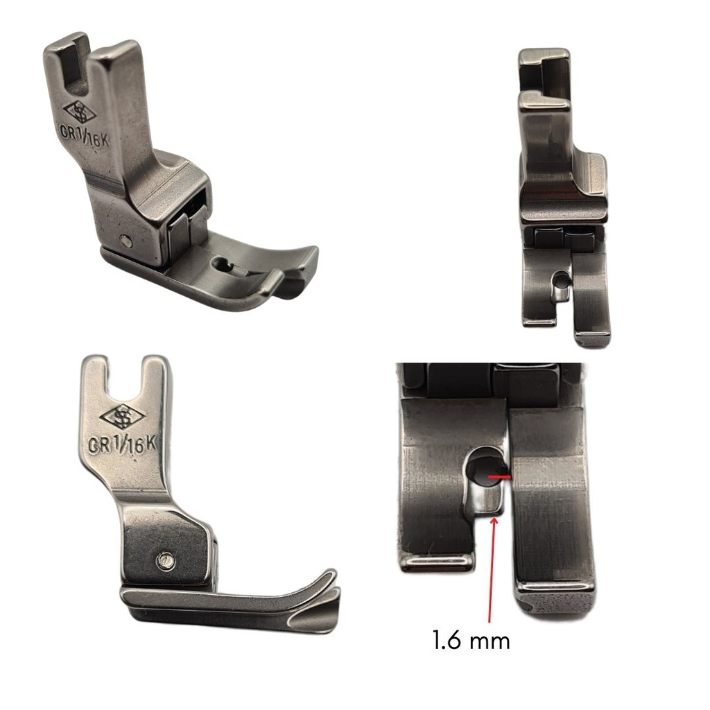 Piedino Compensatore Destro 1,6mm (1/16), per Maglieria # CR1/16K (211H) (YS)
