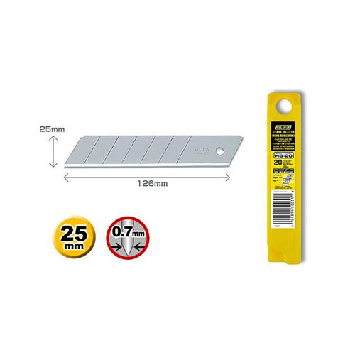 [B945/20] Lama 25 mm Extra Heavy-Duty (20 Pz) # HB-20 (OLFA)