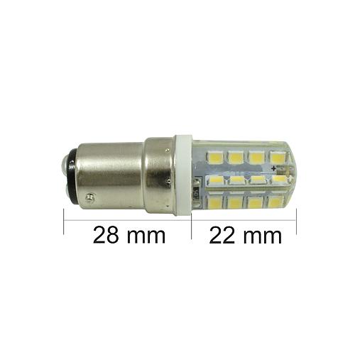 [211/N] Lampadina a Baionetta 32 LED 6500K- BA15 - SILICONE GEL - Macchine Famiglia