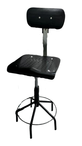 SEDIA ALTA BASE METALLO NERA + POGGIAPIEDE			
