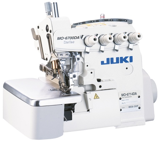 [JUKIMO6714DABE644HG39Q141] Juki MO-6714DABE644H/G39/Q141 Macchina tagliacuce semi-dry, 4 fili, distanza aghi 2,0 mm, altezza sopraggitto 4,0 mm, trasporto inferiore differenziale, Per medio/leggero