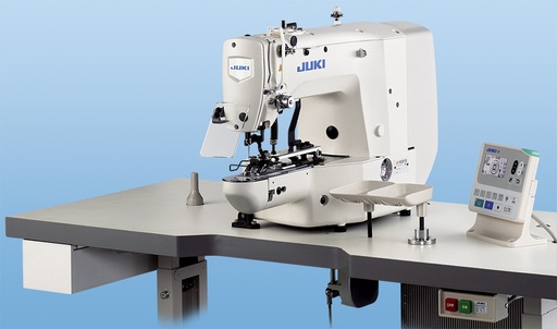 [LK1903BSS302MC672NSS] Juki LK-1903BSS302 / MC672NSS Macchina attaccabottoni a punto annodato, motore diretto, campo di cucitura 20x10 mm, rasafilo, scartafilo, regolazione elettronica della tensione del filo ago,Porta USB per inserire programmi personalizzati, pinze per bottoni di diametro 8-20 mm e spessore max. di 2.0 mm. Completa. 