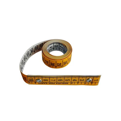 [B792] METRO FIBRA VETRO CMCM GIALLOBIANCO 20mm CRINFORZO TRASPARENTE(ITALY) Primi 10 cm Millimetrati